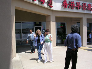 Wang's Martial Arts students tour Chintown.